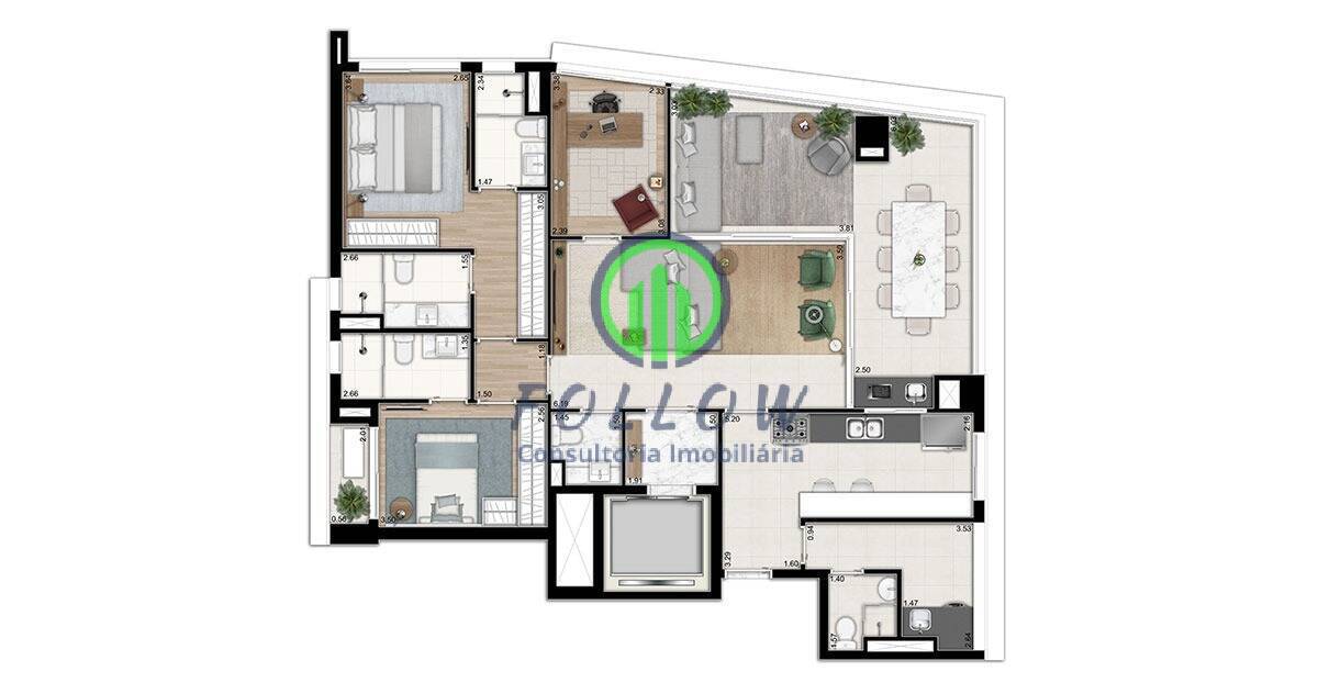 Apartamento à venda com 2 quartos, 138m² - Foto 15